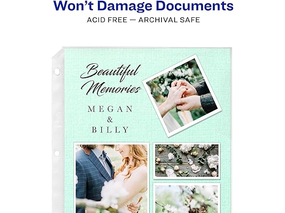 Avery Clear Business Card Organizer Page