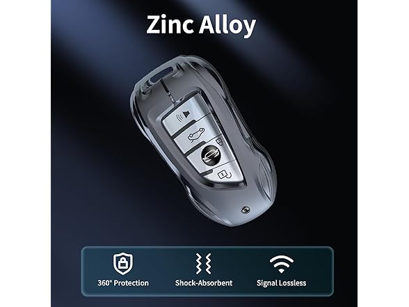 Zinc Alloy Metal Car Key Fob Case