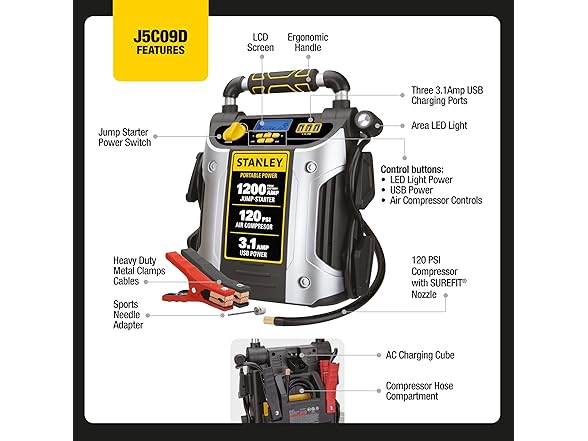 STANLEY Stanley J5C09D 1200 Peak Amp Automotive