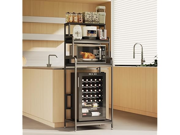 4-Tier Mini Fridge Stand with Storage