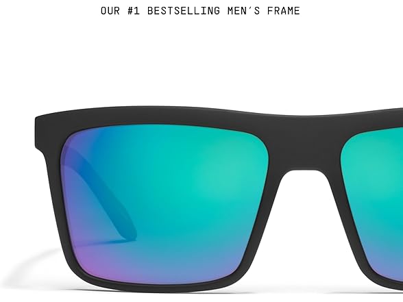 QUAY - Men's Square Shades Sunglasses UV Protection - Gallery 3