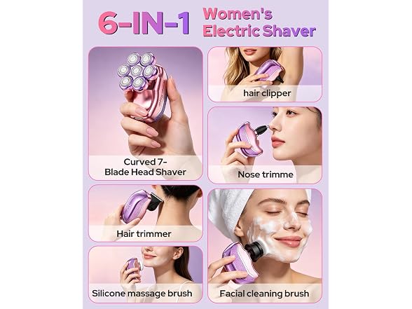 UpperX 6-in-1 Women's Electric Shaver