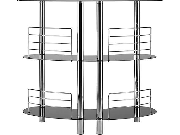 Winsome Martini Wine Storage, Black/Metal