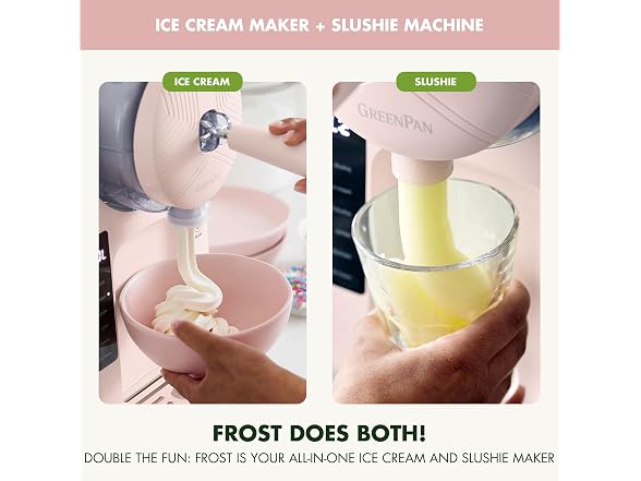GreenPan Frost Ice Cream Maker & Slushie Machine Pink