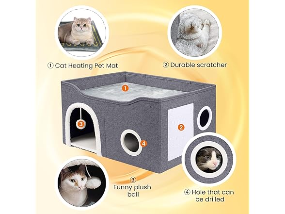 Heeyoo Indoor Heated Cat House