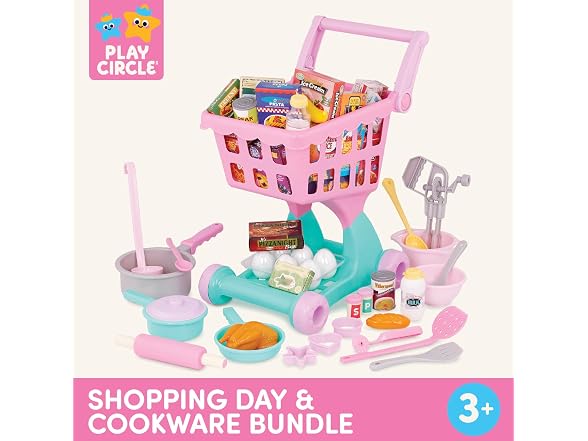 Battat – Play Circle – Shopping Cart & Grocery Set for Kids