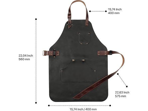 Otto Angelino Genuine Leather Apron for Children