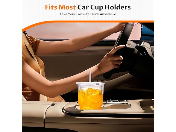 VA1KENE 20oz Glass Iced Coffee Cups, 2pk