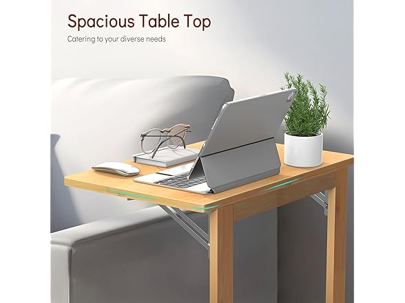 Tatub 24'' Folding TV Tray Table, Foldable C Shape