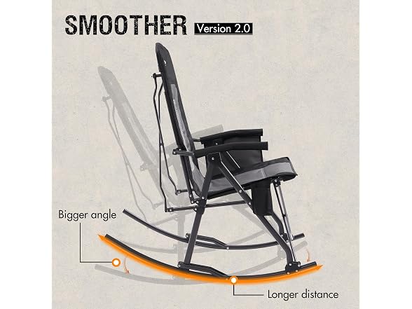 Portal Grey/Black Rocking Camping Chair