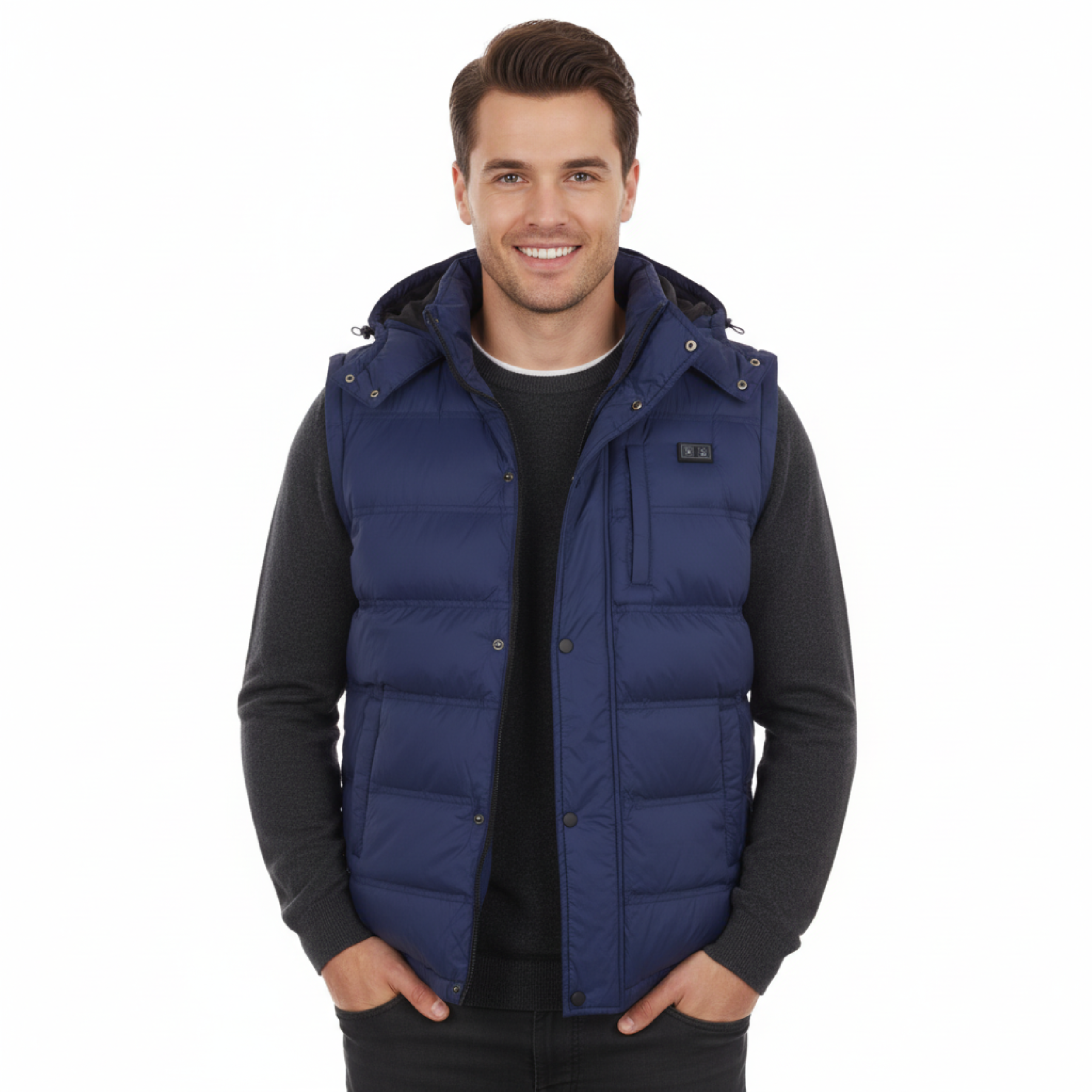 Helios Hybrid Men's Versatile 2 N 1 Coat Vest With Powerbank - Gallery 26