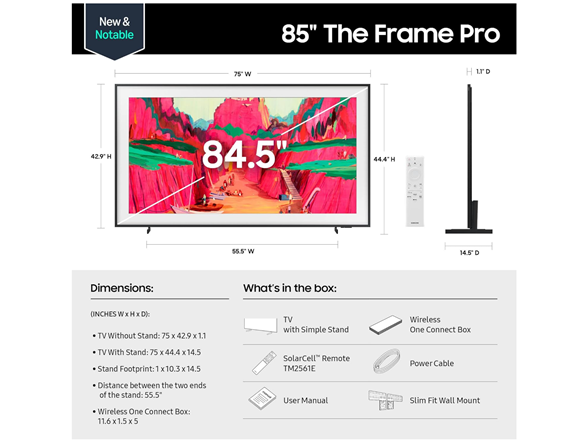 (NEW) Samsung "The Frame" Pro LS03FW (2025 Model)
