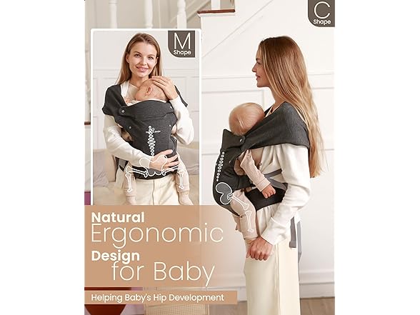TSRETE Baby Carrier With Lumbar Support