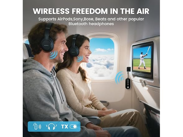 Tolvalue Dual Link Airplane Bluetooth 5.4