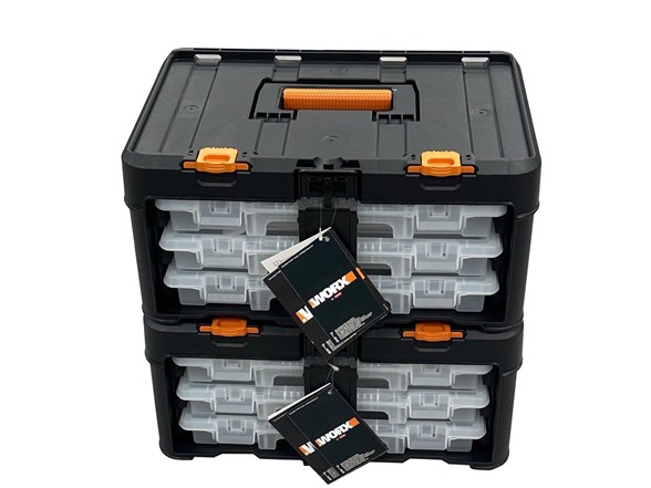 Worx Stack N' Roll 3-Drawer Storage Organizer-2PK