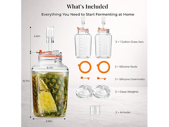 Glolaurge 1-Gal Fermentation Jar Kit