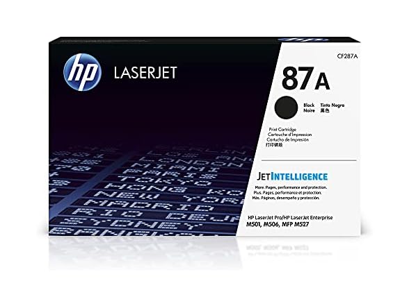 HP 87A Black Toner Cartridge, CF287A