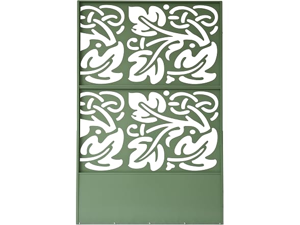 Oakland Living 6 ft. X 4 ft. Green Metal Privacy Screen