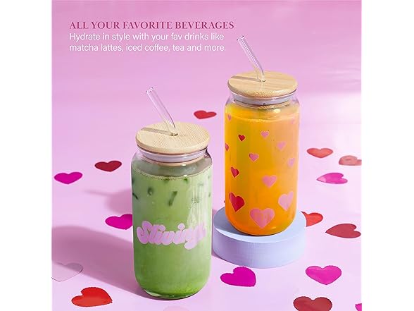 Paris Hilton Glass Tumblers Set with Iconic Decal