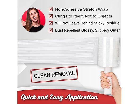 Mini Stretch Wrap 5"x1000', 2 Pack