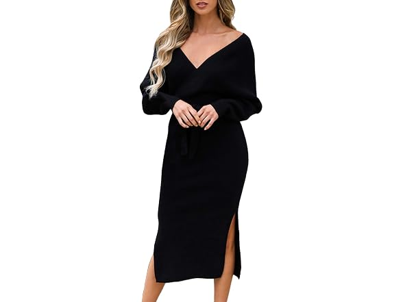 Fixmatti Women (S) Bodycon Sweater Dress Dress