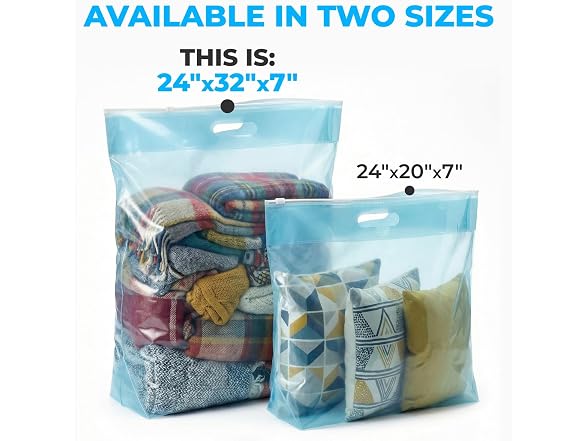 Paclord Large 24" x 32" (22 gallons) Slider Zip Lock Bags 24PK