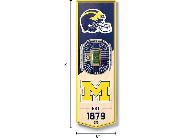 YouTheFan Unisex NCAA Michigan Wolverines Banner