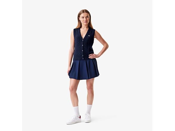 Lacoste Cashmere Cardigan, Navy Blue