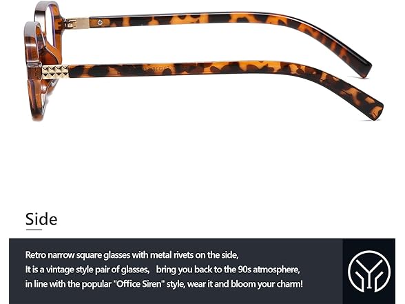 YouthMall Retro Rectangular Glasses