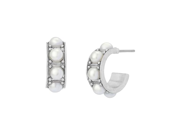 AllSaints Women's Nellie Pearl Huggie Earrings