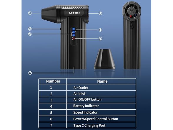 Compressed-Air-Duster Brushless Electric Air Blower