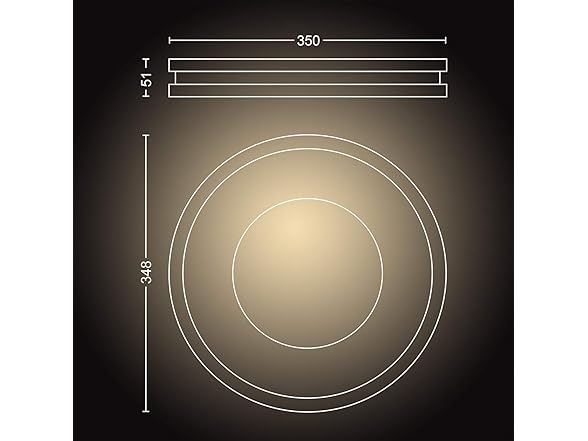 Philips Hue Being Ceiling Light, Black - White Ambiance