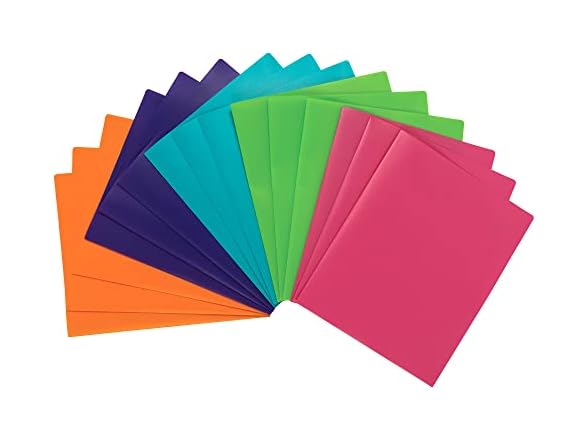 Samsill Durable Plastic  Pocket Folders