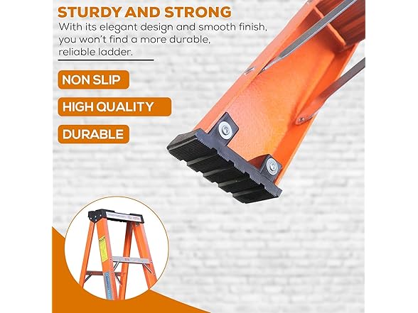Simpli-Magic 6-Foot Fiberglass Step Ladder, 250lb