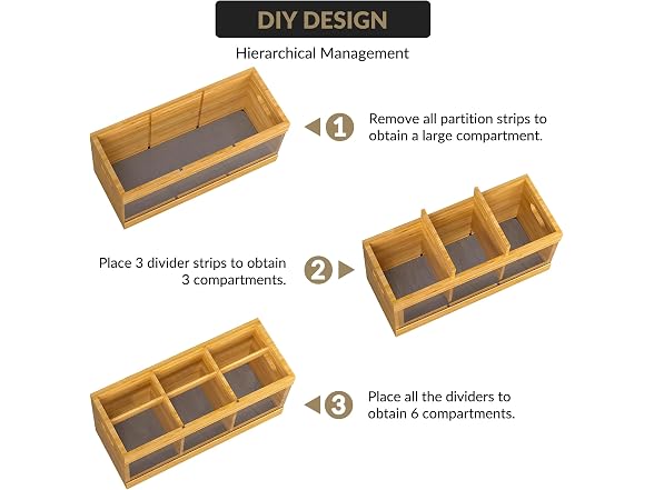 Takywep 10 in Eco-Friendly Bamboo Utensil Holder Organizer