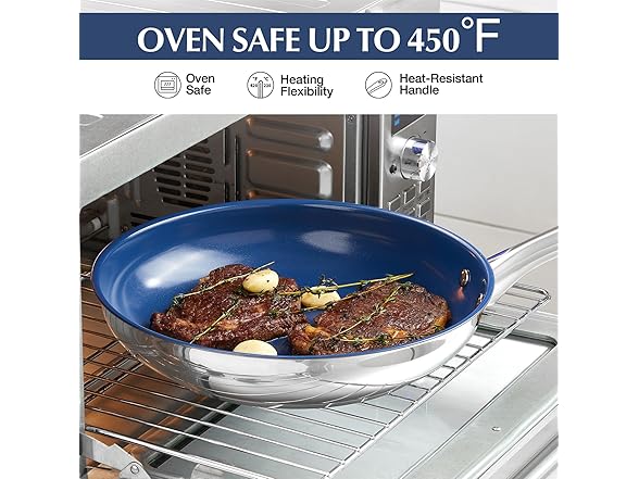 Stainless Steel Frying Pan with Lid