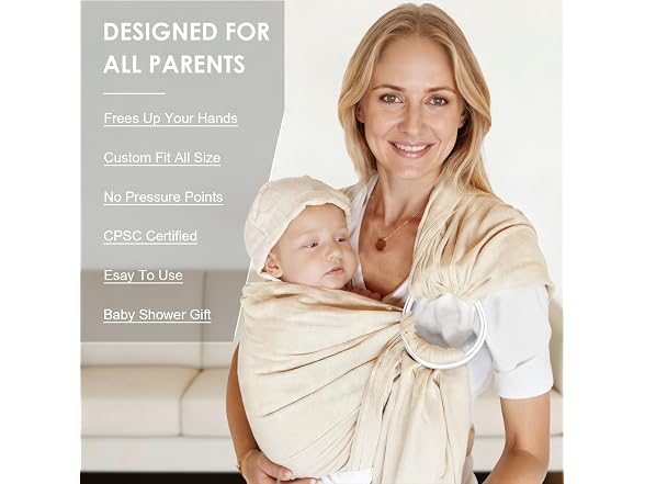 MISSWISDOM Baby Wrap Ring Sling