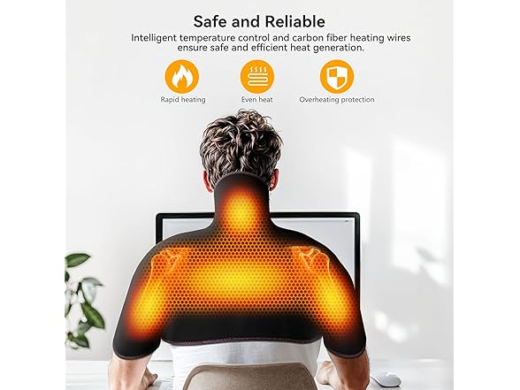 Yabuu Heating Pad for Neck, Shoulders and Back