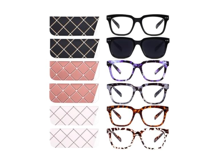 6 PK Blue Light Blocking Reading Glasses