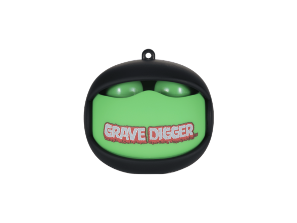 Grave Digger TWS Earbuds w/ Flip Case