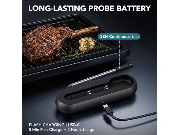 Ultrean Smart Wireless Meat Thermometer