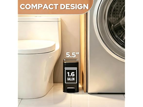 Halituny 6L Soft-Close Small Trash Can