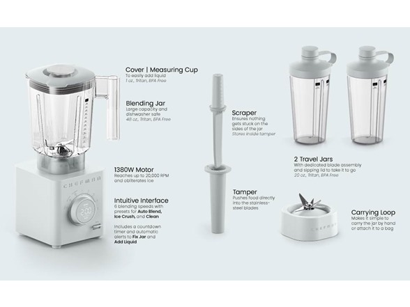 Chefman Obliterator 48 oz Countertop Blender