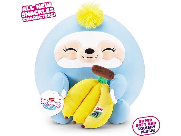 Snackles Series 2 14-inch Snackle (Sloth&Dole Banana)