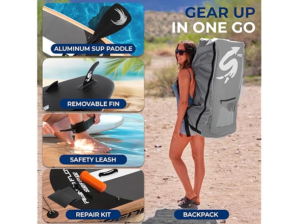 SereneLife 10'6" Inflatable Updated Wood Version