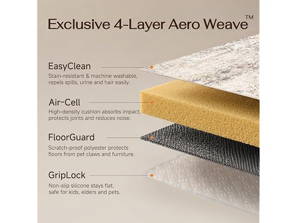 HUGEAR Beige Abstract Runner Rug 2' x 6'