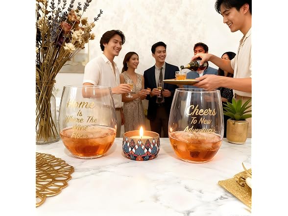 Housewarming Wine Glasses Set