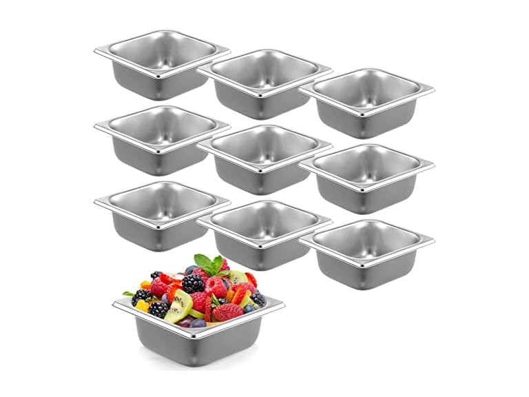 10 Pack Stainless Steel Catering Pans 