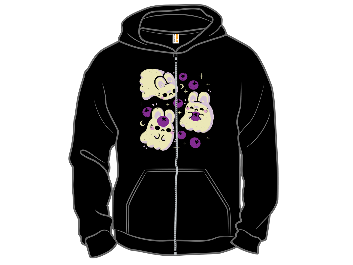 Cute Bunny Ghosts and Blueberries - Gallery 14