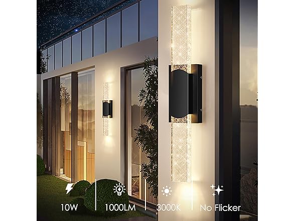 BesLowe Wall Lights, 23.5" LED Sconce 2Pk